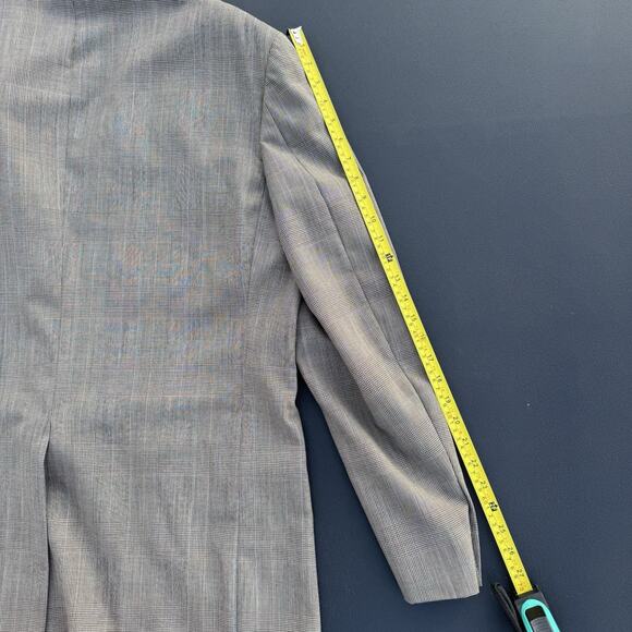 Lands End Mens Size 46L Multicolored Plaid wool Suit Jacket Sport Coat Blazer - Picture 11 of 16